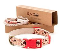 Pettsie Collier de Chien et Bracelet de l'amitié pour Vous, Durable, Chanvre pour Plus de sécurité, Deux Tailles de Facile à Régler, Confortable et Souple (S, Rouge)