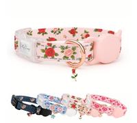 Petty Perry Collier étanche AirTag pour chiens de petite, moyenne et grande taille, collier réglable rose réfléchissant avec boucle à dégagement rapide, durable et élégant, taille S +
