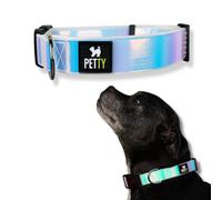 PettyItalia, Collier pour Chien Rainbow en Biothane Réfléchissant, Réglable et Imperméable, avec D-Ring et Fermeture de Sécurité, pour Chiens de Petite, Moyenne et Grande Taille, Taille M