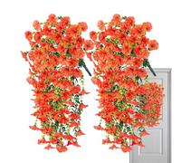 Pétunia Faux pour l'extérieur - Fleurs Fausses en Soie Pétunie, 2 pièces de Fleurs résistantes et intempéries pour Jardin, Balcon, planteur