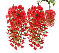 Pétunias Faux pour jardinières d'extérieur, fausses pétunias réalistes, résistantes aux agents atmosphériques vivaces, 2 fleurs, pour vase, balcon, jardin, terrasse, boîte de fenêtre