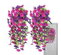 Pétunias Finte- Lot de 2 meubles Pétunia artificiel | 110 g Pétunia artificiel pour l'extérieur | colorées qui simule le climat UV pour le planificateur de jardin | artificielles de
