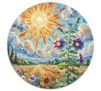Pétunie Hybride 1000 Pièce Jigsaw Puzzles Jeux Éduchatifs Soulageur De Stress Puzzles Ronds Jeu De Défi Unique pour Cadeaux De Voyage, Présent 1000pcs (67.5x67.5cm)