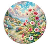 Pétunie Puzzle Rond De 1000 Pièces pour Enfants Fleur DIY Difficile Impossible Créatif Jeux De Défi Uniques 1000pcs (67.5x67.5cm)
