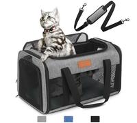 PETUX Sac de transport approuvé par la TSA en cabine, 43,2 x 27,9 x 24,1 cm, souple pour petits chats et chiens pesant jusqu'à 6,8 kg, approuvé par les compagnies aériennes, avec maille anti-rayures