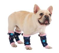 PetWarm Lot de 4 manchons anti-léchage pour chiens, manchon de récupération pour chien, cône de honte pour chiens, enveloppements de jambes en coton doux, couverture douce pour les membres arrière