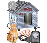 PETYELLA Maisons chauffantes pour Chats d'extérieur en Hiver - Maison d'extérieur chauffée résistante aux intempéries - Maison d'extérieur chauffante pour Chat - Facile à Assembler