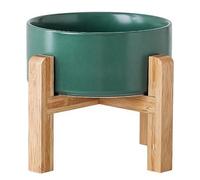 Petygooing Gamelle surélevée en céramique pour chiens de petite race, gamelle d'eau avec support, gamelle d'alimentation pour animaux domestiques avec caoutchouc antidérapant pour chats et petits