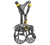 PETZL ASTRO Harnais d'accès à la corde, noir/jaune, nylon/polyester/aluminium/acier, version internationale (2 (tour de taille 83,8 à 119,4 cm)