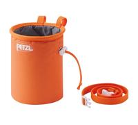 Petzl Sac à magnésie Bandi - serrage central cordon et tanka, double porte-brosse - Orange