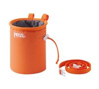 Petzl Sac à magnésie Bandi - serrage central cordon et tanka, double porte-brosse - Orange