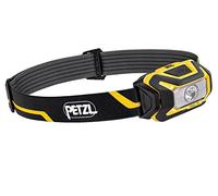 Petzl Lampe frontale Aria 1R - compacte, étanche, 450 lm - Noir/Jaune, batterie incluse