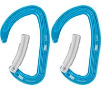 Petzl, Djinn, Carabiner Robuste pour Grimper dans Une Falaise, Blu, Leva Curva, Adulte Unisexe (Lot de 2)
