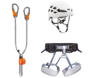 Petzl - Kit Via Ferrata Eashook - Longe de via ferrata - Harness: 76-107 cm - Helmet: 53-61 cm - grey