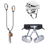 Petzl - Kit Via Ferrata Vertigo - Longe de via ferrata - Harness: 65-96 cm - Helmet: 53-61 cm - grey