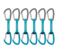 Pack 6 dégaines Petzl Djinn Axess 11 cm bleu turquoise