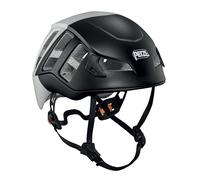 Petzl Meteor A071AC05 Casque d'escalade léger en Polycarbonate EPS Noir/Gris ventilé avec Support de Lampe Frontale Taille M/L 57-61 cm