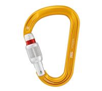 PETZL - Mousqueton Screw-Lock Attache - Ouverture de 23 mm, Jaune, Forme de Poire