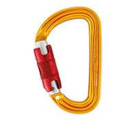 PETZL - Mousqueton SM'D Twist Lock - Forme en D, Yellow, Ouverture 20 mm