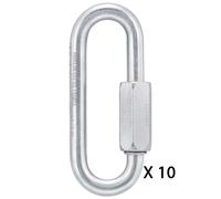 Petzl - Pack de 10 maillons rapides - Pack 10 Go 8Mm - Gris Gris