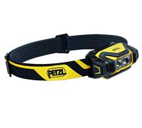 PETZL PIXA Lampe Frontale LED Professionnelle, 450 Lumens, IP68 Étanche, 3 Modes d'Éclairage, Noir/Jaune