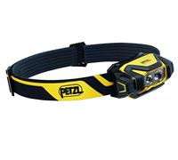PETZL PIXA R Lampe Frontale LED Professionnelle, 600 Lumens, Rechargeable, Étanche IP68, 3 Modes d'Éclairage, Noir et Jaune