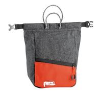 PETZL - Sac à magnésie pour l'escalade en Bloc SAKAB - Fermeture magnétique, Gris, Porte-Brosse élastique