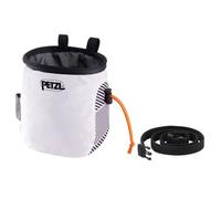 Petzl - Sac à magnésie Saka - Serrage central cordon et tanka - Double porte-brosse - White Dazzle