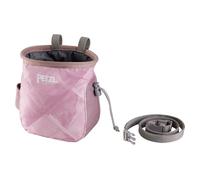 Petzl – Sac à magnésie SAKA – Serrage central par cordon et tanka – Double porte-brosse – Rose TU