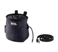 PETZL - Sac à magnésie SAKA - Serrage Central par Cordon et Tanka, Chalk Stripes, Double Porte-Brosse en Textile