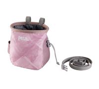PETZL - Sac à magnésie SAKA - Serrage Central par Cordon et Tanka, Rose, Double Porte-Brosse en Textile