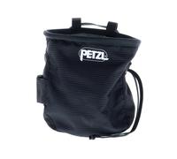 PETZL - Sac à magnésie SAKA - Serrage Central par Cordon et Tanka, Chalk Stripes, Double Porte-Brosse en Textile