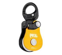 PETZL, Spin L1, Poulie Simple À Très Haut Rendement avec Déambulateur, Jaune, Taille Unique, Unisexe Adulte