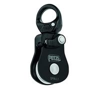PETZL, Spin L1, Poulie Simple À Très Haut Rendement avec Déambulateur, Noir, Taille Unique, Unisexe Adulte