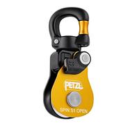 Petzl, Spin S1 Open, Poulie À Haute Efficacité avec Pivot, Jaune, U, Unisexe-Adulte