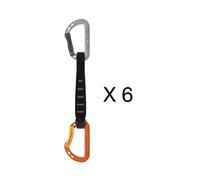 Petzl - Pack de 6 dégaines d'escalade - Pack 6 Spirit Express en Aluminium - Taille 17 cm - Gris Gris 17 cm