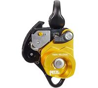 Petzl, Twin Release, Double Blocage Carruccole Déverrouillable pour Les Systèmes De Récupération, Or Noir, U, Unisexe-Adulte