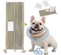 Petzymart Collier rafraîchissant réutilisable pour chien, mode estivale, respirant, chiots de taille moyenne et grande pour se rafraîchir lorsque vous sortez, vert, taille M
