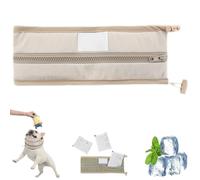 Petzymart Cool Loop - Collier rafraîchissant réutilisable pour chiens de taille moyenne et grande taille - Pour garder les animaux au frais en plein air - Marron laiteux - Taille M (8 à 12 kg)