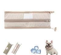 Petzymart Cool Loop, Petzymart Cooling Collar, Lightweight and Comfortable Cooling Collar for Dog, Essentials for Dogs to Go Out in Summer (Brown,M)