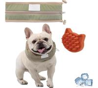 Petzymart Cool Loop, Petzymart Coolloop, Collier de Refroidissement pour Chiens avec des Packs de Glace, Chiens de Refroidissement du col Colloir pour chi-ENS (M-Green)