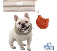 Petzymart Cool Loop, Petzymart Coolloop, Collier de Refroidissement pour Chiens avec des Packs de Glace, Chiens de Refroidissement du col Colloir pour chi-ENS (M-Brown)