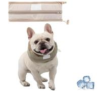 Petzymart Cool Loop, Petzymart Coolloop, Petzymarts Cooling Collar, Summer Fashion Breathable Ice Scarf, Medium and Large Puppies to Cool Down Going Out (M,Brown)