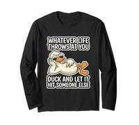Peu Importe ce Que la Vie Vous réserve... Dire drôle : « Cute Cool Duck Manche Longue
