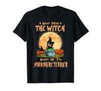 Peu Importe la sorcière, méfiez-Vous du Yorkshire Terrier T-Shirt Graphique avec Valeur, Homme, Noir, S