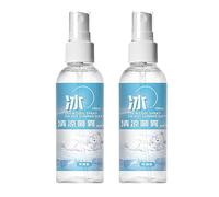 Peufcmi 2pcs Spray Rafraîchissant Visage Et Corps, 100ml Spray Rafraîchissant Hydratant À La Menthe Poivrée, Brume Rafraîchissante, SprayRafraîchissant Instantané pour Soulage Les Coups De Soleil