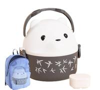 Peufcmi Boîte à lunch ours | Lunch Box Pour Ours À Lunettes - Organisateur de déjeuner de poignée de transport de sécurité de micro-onde pour des adultes