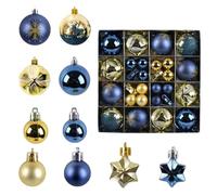 Peufcmi Boules de Noël 44 Pièces - Boules de Noël Incassables - Décoration Saisonnière pour Maison Appartement Magasin Séjour Photographique