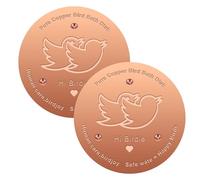 Peufcmi Disque en cuivre pour bain d'oiseaux - Disque en cuivre avec support triple point antidérapant pour étang, jardin, colibri, chalet