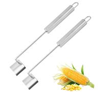 Peufcmi Éplucheur De Maïs En Épi | 2 Pièces En Acier Inoxydable Éplucheurs Ergonomiques,Outil Pour Enlever Les Grains De Maïs,Pour Salade Sucrée Légumes Cuisine Préparation Maison BBQ Pique